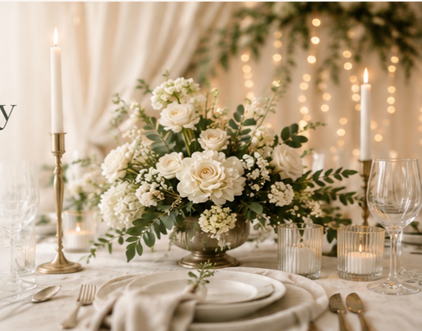 Elegant wedding table styling