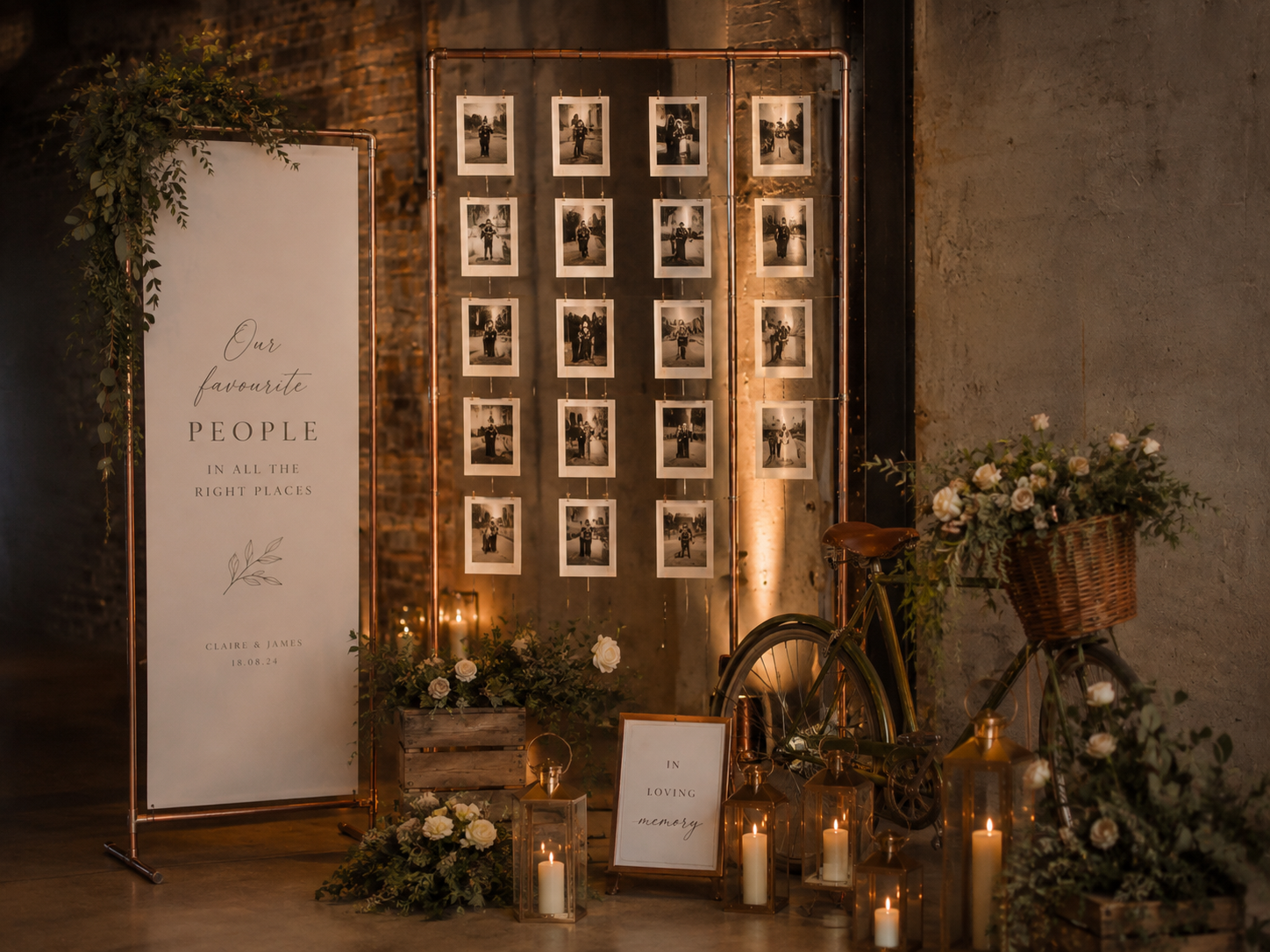 Creative wedding display