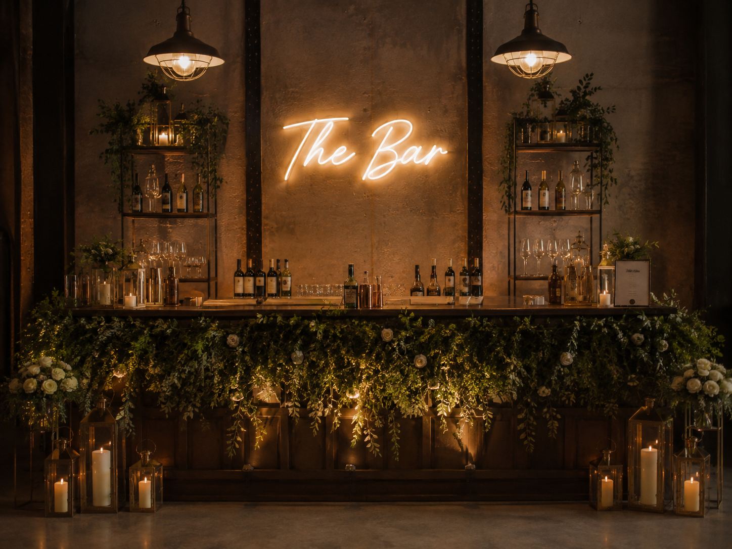 Styled wedding bar