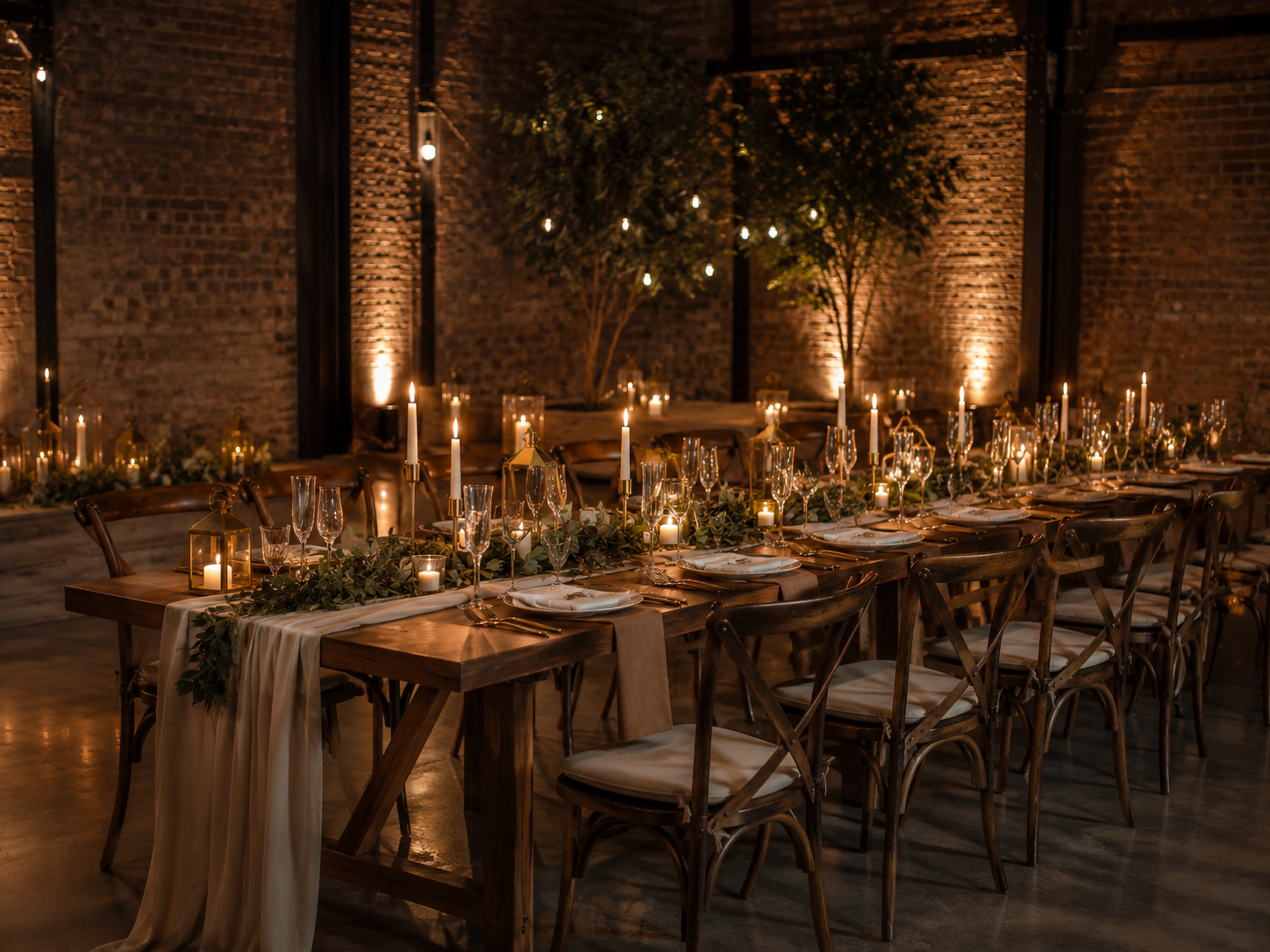 Styled wedding table and layout